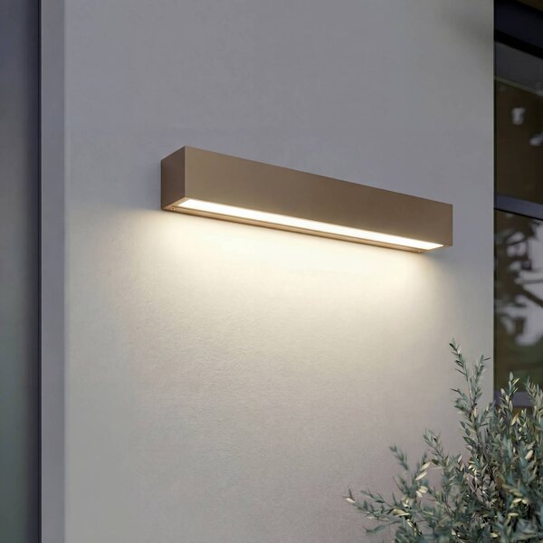 Applique da esterni a LED Lengo Lucande, Marrone / Ruggine, Alluminio, Moderno, Applique LED da esterni