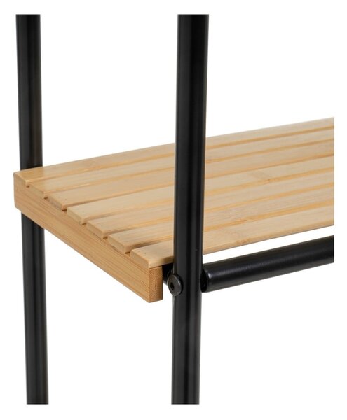 Scaffale nero e color legno naturale in bambù 41x77 cm - Casa Selección