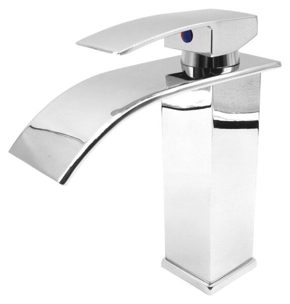 Miscelatore per lavabo a cascata con kit di scarico per bagno
