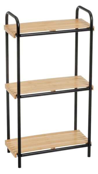 Scaffale nero e color legno naturale in bambù 41x77 cm - Casa Selección
