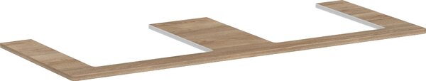 Hansgrohe Xelu Q Console avec 2 découpes, 1360x550, pour vasque à poser, polie, 54099230, 54099230