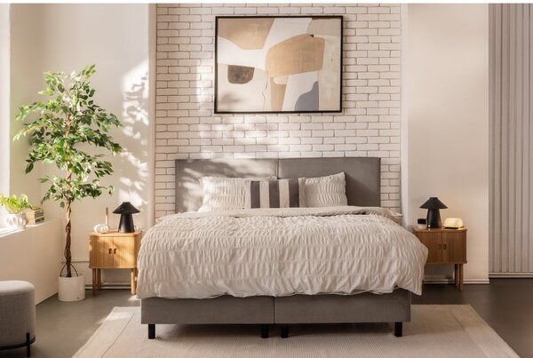 Letto boxspring grigio tortora con contenitore 160x200 cm Elva Bold – Bonami Selection