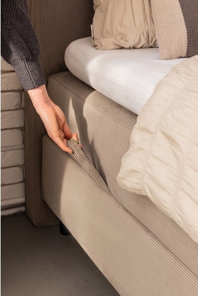 Letto boxspring grigio tortora con contenitore 160x200 cm Elva Bold – Bonami Selection