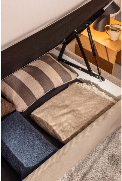 Letto boxspring grigio con contenitore 180x200 cm Elva Bold Line – Bonami Selection
