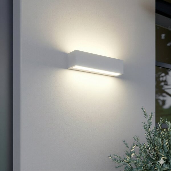 Lampade da esterno Lucande, Lengo, Bianco, Alluminio, Moderno