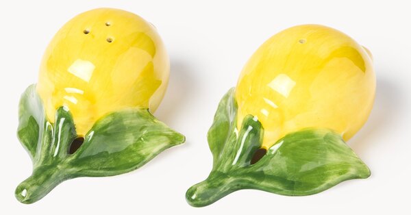 Set saliera e pepiera dipinte a mano Lemon, set da 2