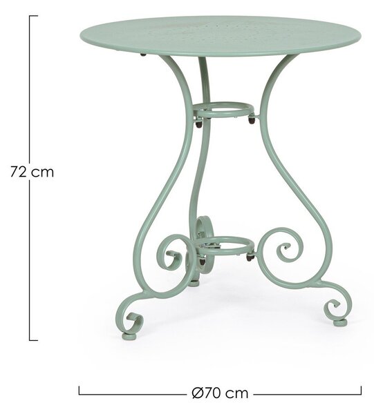 Tavolino da giardino rotondo in acciaio ø 70 cm Etienne – Bizzotto