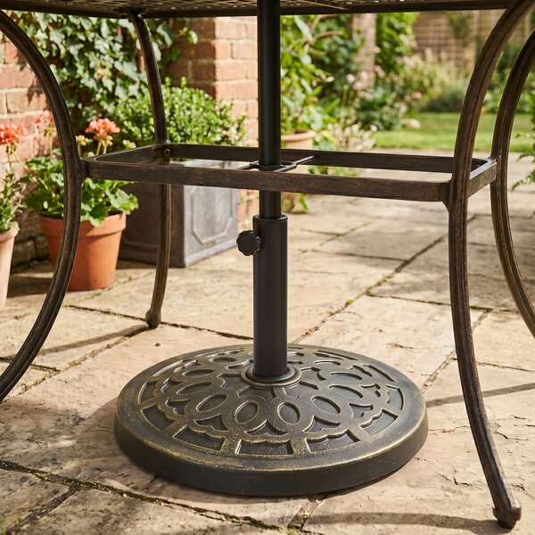Outsunny Base Ombrellone Rotonda da Giardino in Resina Ø44 × 33cm|Aosom