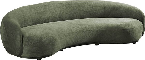 Home Deluxe - Divano CASARA 258 x 128 x 72 cm - Tessuto verde scuro I Divano moderno da salotto, 3 posti