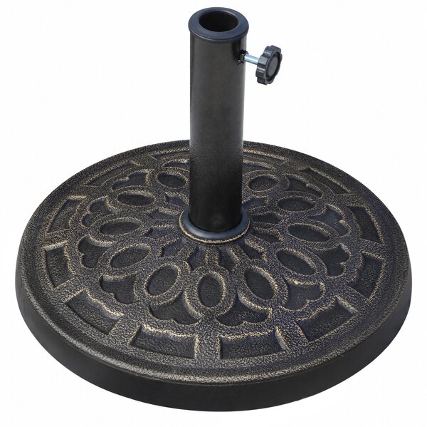 Outsunny Base Ombrellone Rotonda da Giardino in Resina Ø44 × 33cm|Aosom