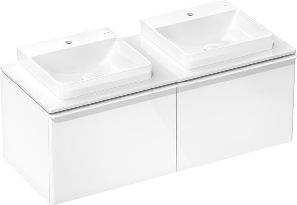 Hansgrohe Xelu Q Console avec 2 découpes, 1360x550, pour vasque à poser, polie, 54099050, 54099050