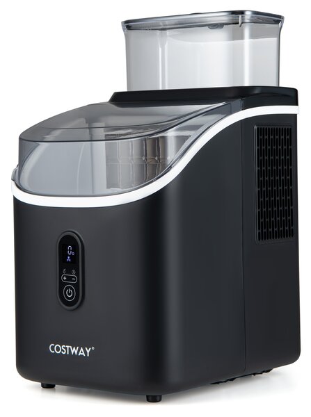 Costway Macchina ghiaccio casa ice maker da silenzioso cubetti ghiaccio 13 spessori autopulizia, Macchina serbatoio esterno elettrodomestici bar Nero
