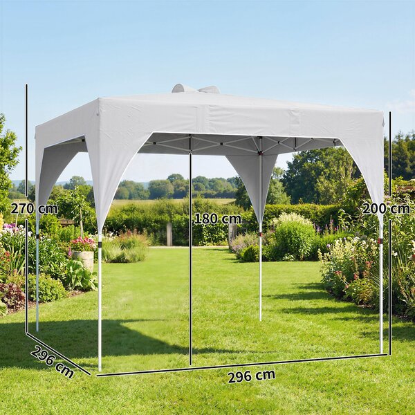Outsunny Gazebo 3x3m Pieghevole, Facile Montaggio Pulsante, UPF 50+ Protezione | Aosom Italy