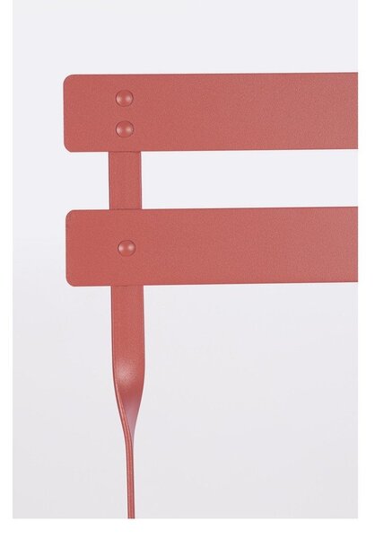 Set da pranzo da giardino color terracotta in acciaio per 2 persone Austin – Bizzotto