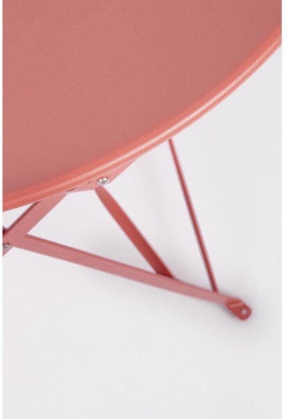 Set da pranzo da giardino color terracotta in acciaio per 2 persone Austin – Bizzotto