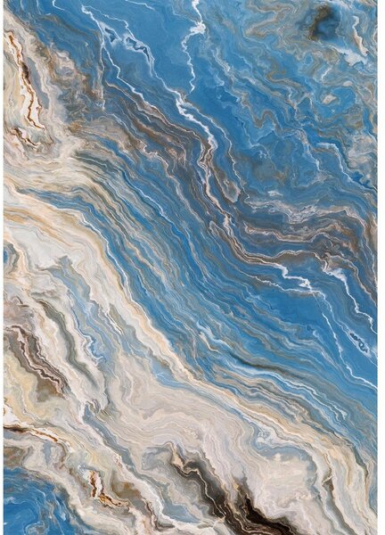 Set di tappetini per il bagno blu 2 pz 60x100 cm – Foutastic