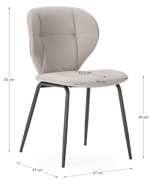 Set di sedie da pranzo beige 2 pz Maura - Marckeric