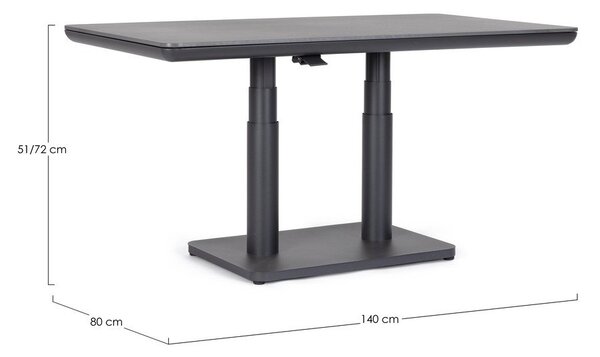 Tavolo da pranzo da giardino in alluminio 80x140 cm Miguel – Bizzotto