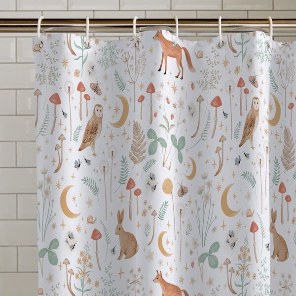 Tenda per doccia 180x180 cm Enchanted Twilight Animals – Catherine Lansfield