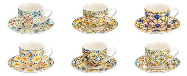 Set di 6 tazze con piattini Medicea - Brandani