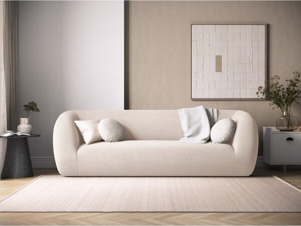 Divano in tessuto bouclé crema 230 cm Essen - Cosmopolitan Design