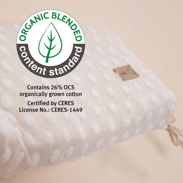 Paracolpi beige in misto cotone 170 cm Frosty Almond – Roba