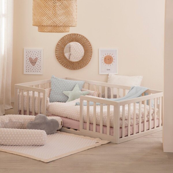 Paracolpi beige in misto cotone 170 cm Frosty Almond – Roba