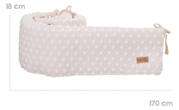 Paracolpi beige in misto cotone 170 cm Frosty Almond – Roba