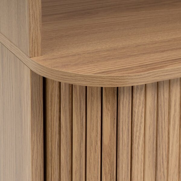 Libreria di colore naturale con effetto rovere 80x172x40 cm Elia – Casa Selección