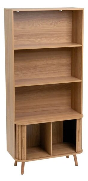 Libreria di colore naturale con effetto rovere 80x172x40 cm Elia – Casa Selección