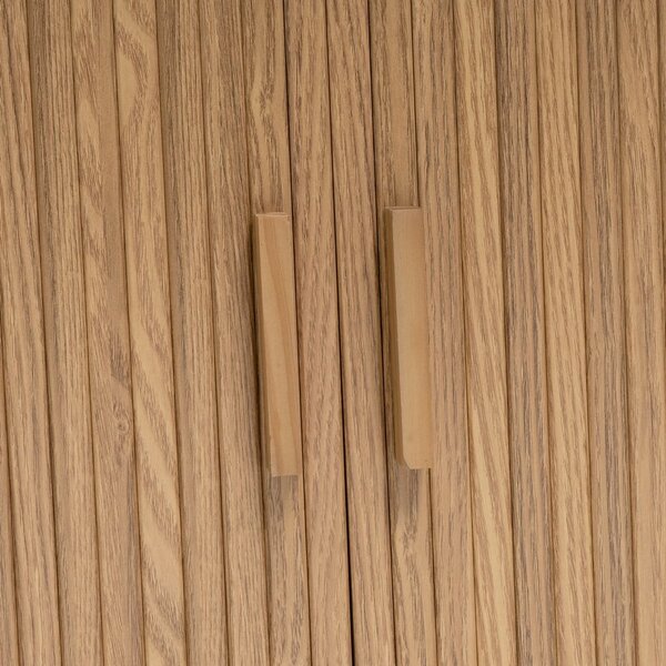 Libreria di colore naturale con effetto rovere 80x172x40 cm Elia – Casa Selección