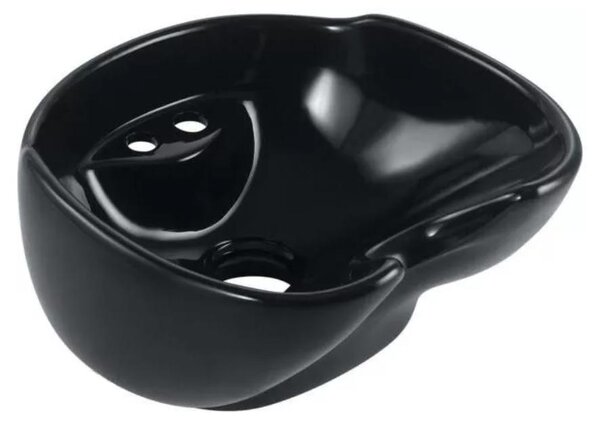 Vasca lavatesta professionale in ceramica nera