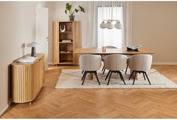 Cassettiera effetto rovere in colore naturale 160x80x45 cm Colima - Actona