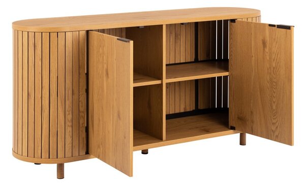 Cassettiera effetto rovere in colore naturale 160x80x45 cm Colima - Actona