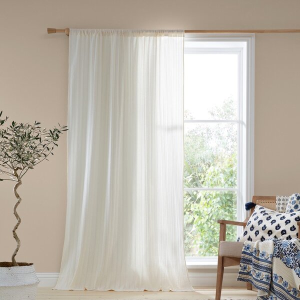 Tenda sottile bianca in cotone 140x137 cm Zofia Broderie Anglaise – Pineapple Elephant