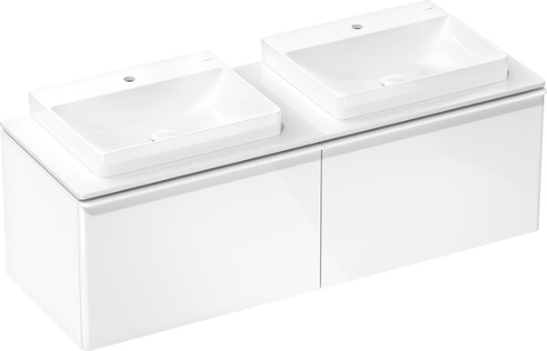 Hansgrohe Xelu Q Console avec 2 découpes, 1560x550, pour vasque à poser 600x480mm, polie, 54112050, 54112050