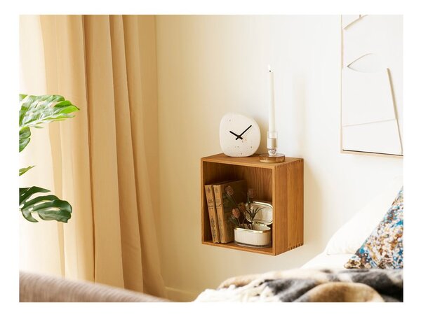 Mensola di colore naturale in rovere massiccio con ripiani multipli 18 cm Townsville – House Nordic