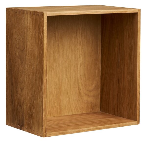 Mensola di colore naturale in rovere massiccio con ripiani multipli 18 cm Townsville – House Nordic