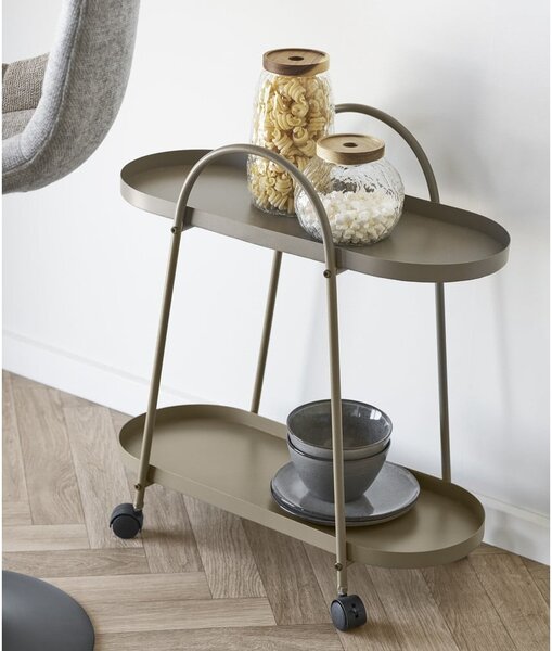 Tavolino da servizio in metallo su ruote 27,5x60 cm Empoli – House Nordic
