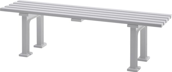 Panchina da giardino Kuba | 3 posti | Bianco | HxLxP 42x150x37cm | Plastica resistente agli agenti atmosferici e ai raggi UV | Panchina da parco Panchina da esterno Balcone da giardino Terrazza