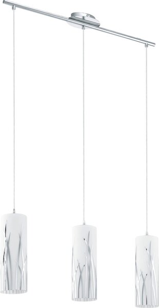 Eglo 92741 Rivato lampada a sospensione a 3 luci in cromo bianco