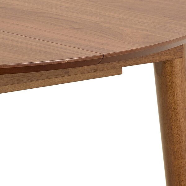 Tavolo da pranzo rotondo con effetto noce allungabile con estensione ø 115 cm Montreux – Actona