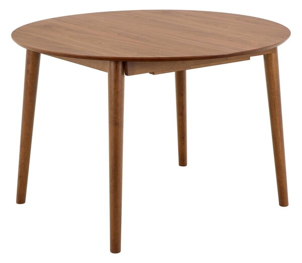 Tavolo da pranzo rotondo con effetto noce allungabile con estensione ø 115 cm Montreux – Actona