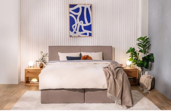 Letto boxspring grigio tortora 160x200 cm Olia Bold – Bonami Selection
