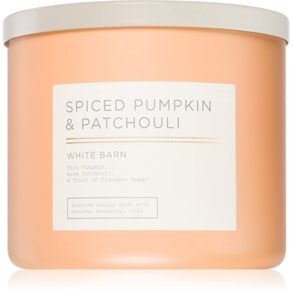 Bath & Body Works Spiced Pumpkin & Patchouli candela profumata I. 411 g