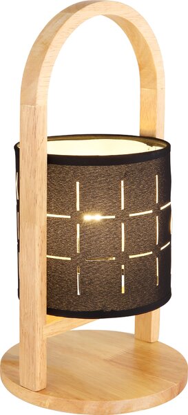 Globo Lighting lampada da tavolo in legno colore naturale, 1x E14