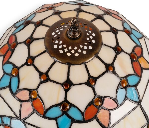 Brilagi - Lampada da tavolo in vetro Tiffany MIRABELLA 1xE27/60W/230V + 1xE14/40W
