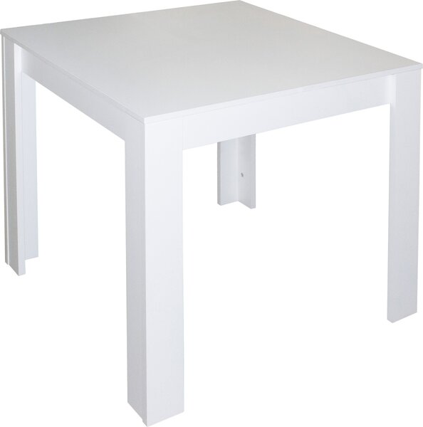 Tavolo da pranzo >Pit< bianco opaco - 80x75x80 cm (LxAxP)