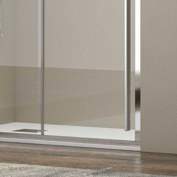 Kamalu porta doccia nicchia 110cm scorrevole vetro 8mm altezza 200h | kel4000