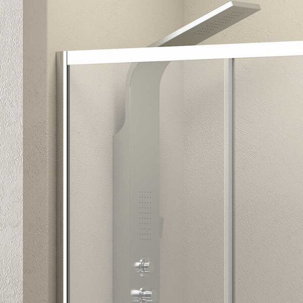 Kamalu porta doccia nicchia 110cm scorrevole vetro 8mm altezza 200h | kel4000